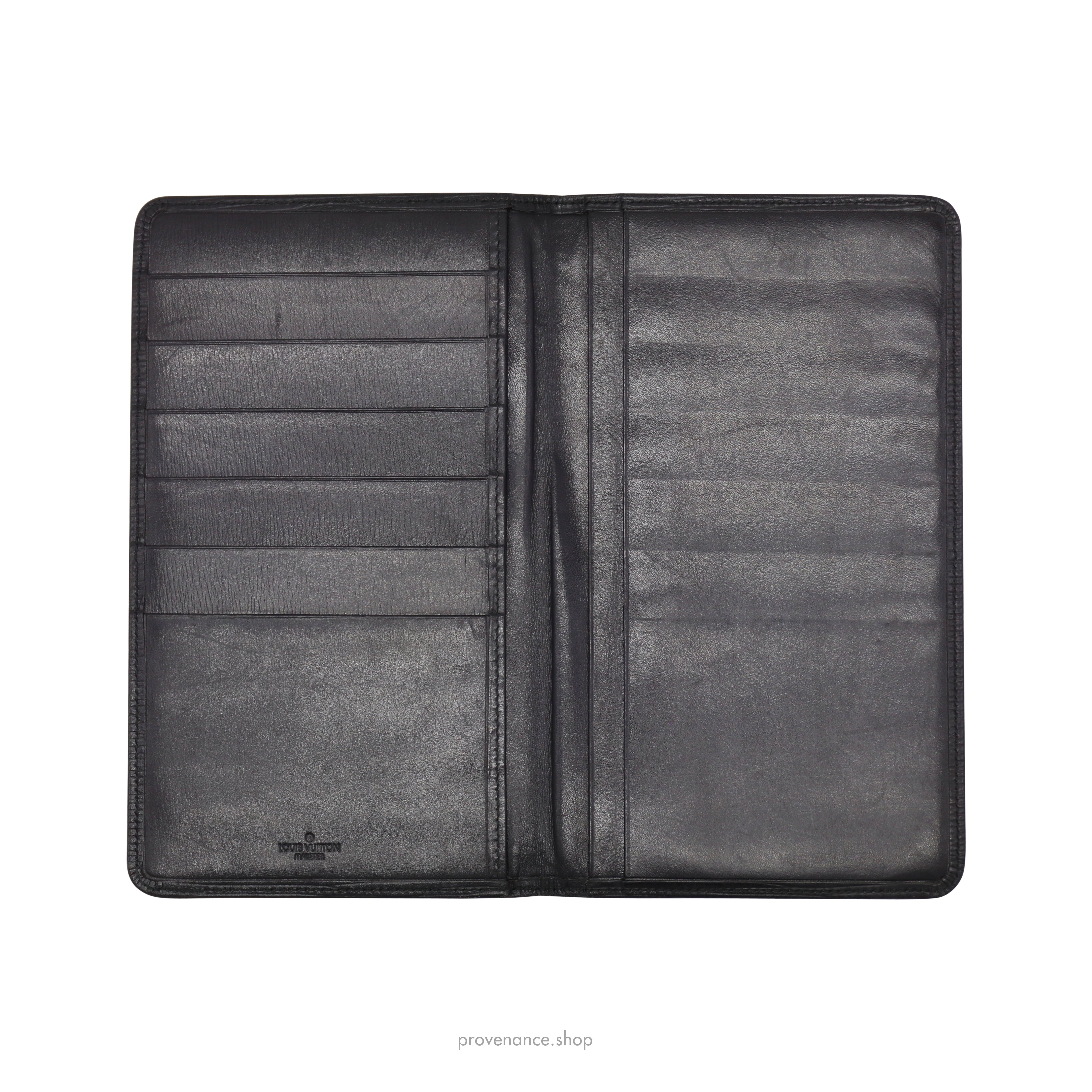 Louis Vuitton "MALLETIER" Long Wallet - Black Epi Noir Leather - 8