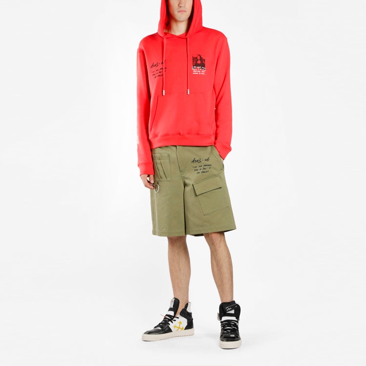 Men's Off-White Mona Lisa Printing Loose Fit Red OMBB034S190030052010 - 5