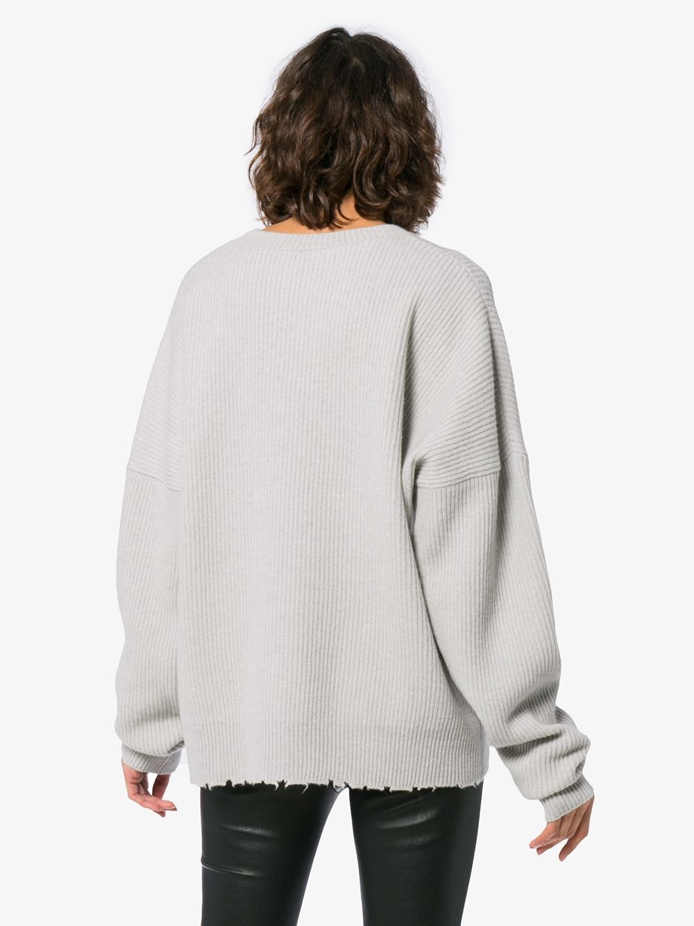 long sleeve wool blend sweater - 4