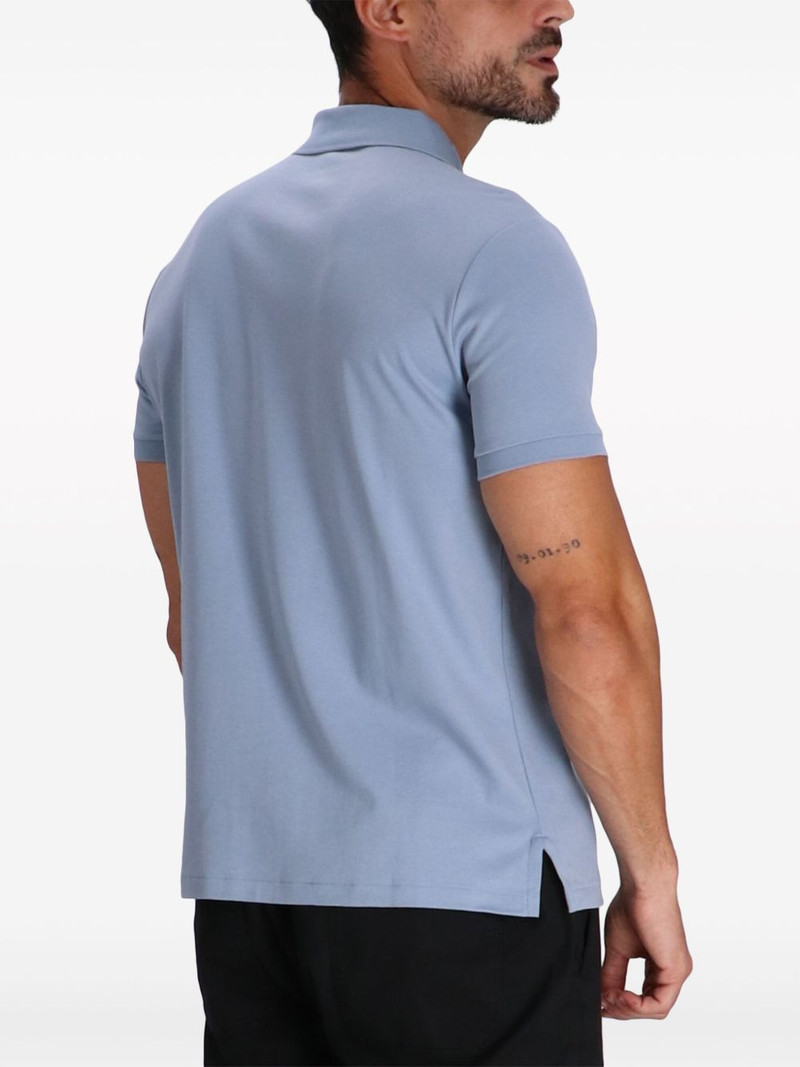 logo-embroidered cotton polo shirt 4