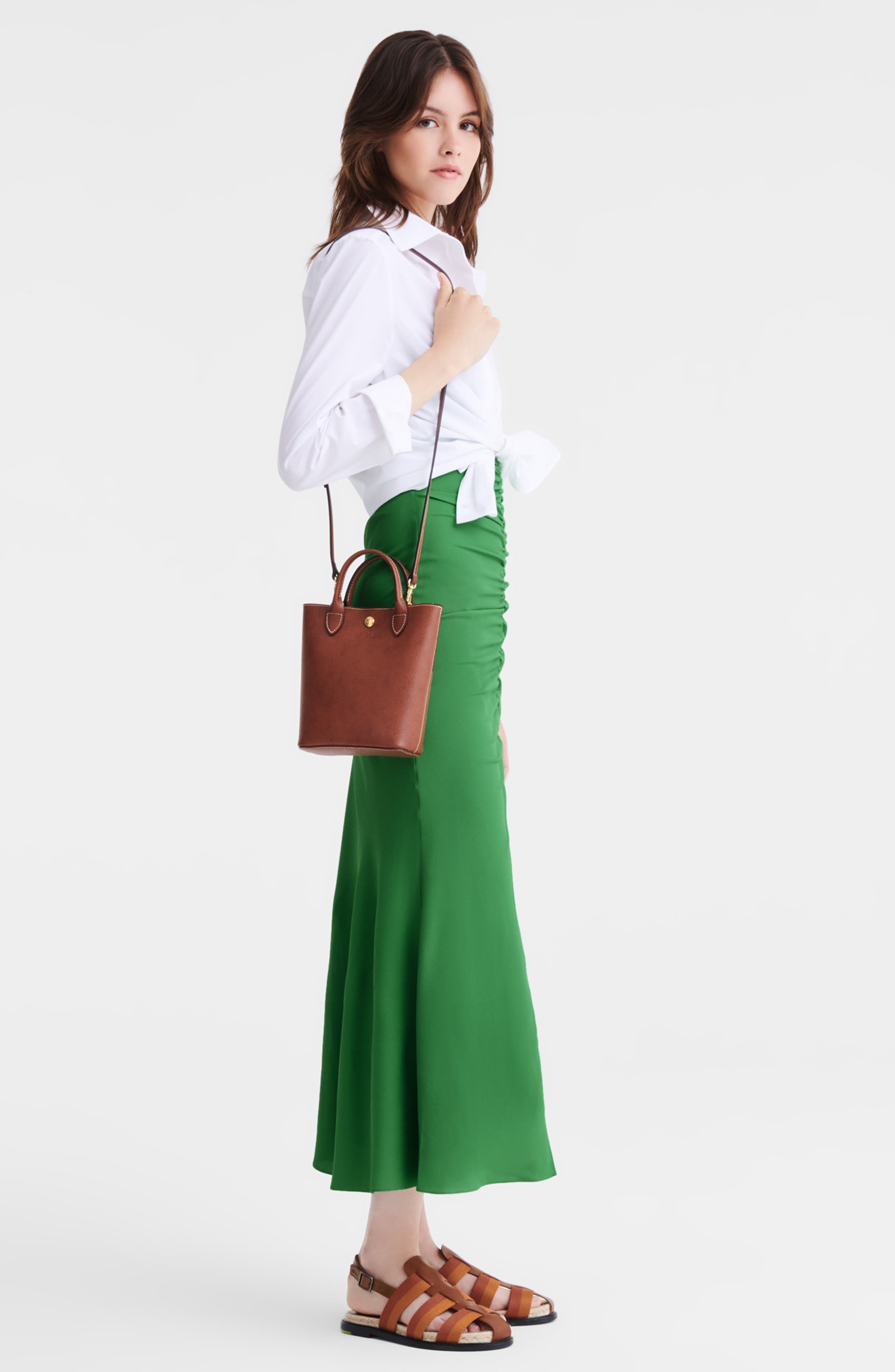 Longchamp Épure North/South Leather Top Handle Tote in Brown at Nordstrom - 2