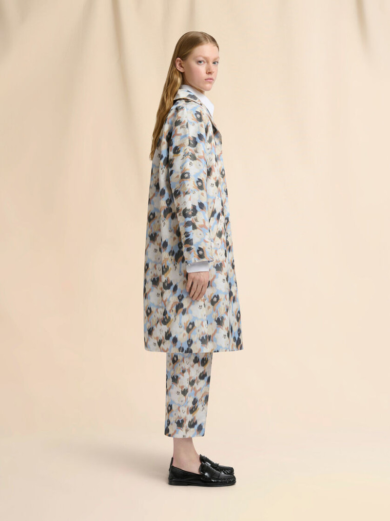 LIGHT BLUE DUCHESSE TROUSERS WITH SECRET BOUQUET PRINT 5