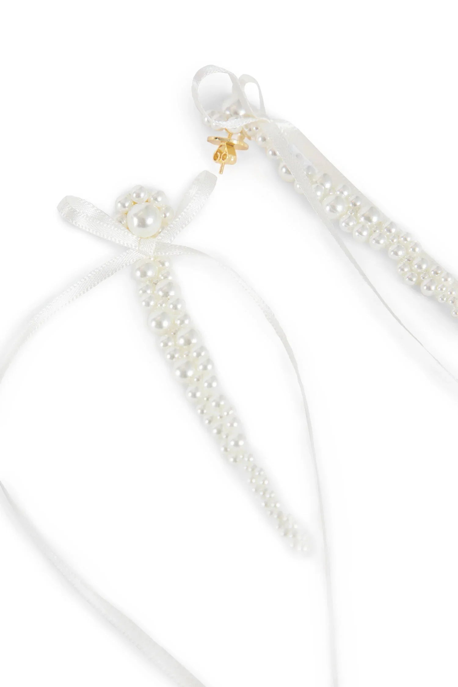 Slim-Bow-Ribbon-Drip-Earrings - 2