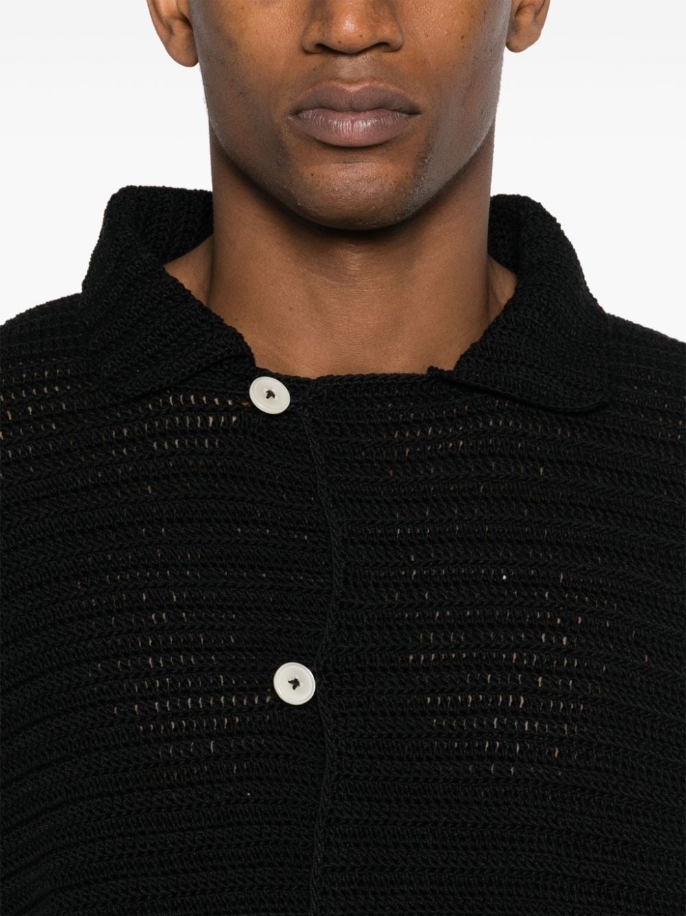 Harbor stripe knitted overshirt - 5