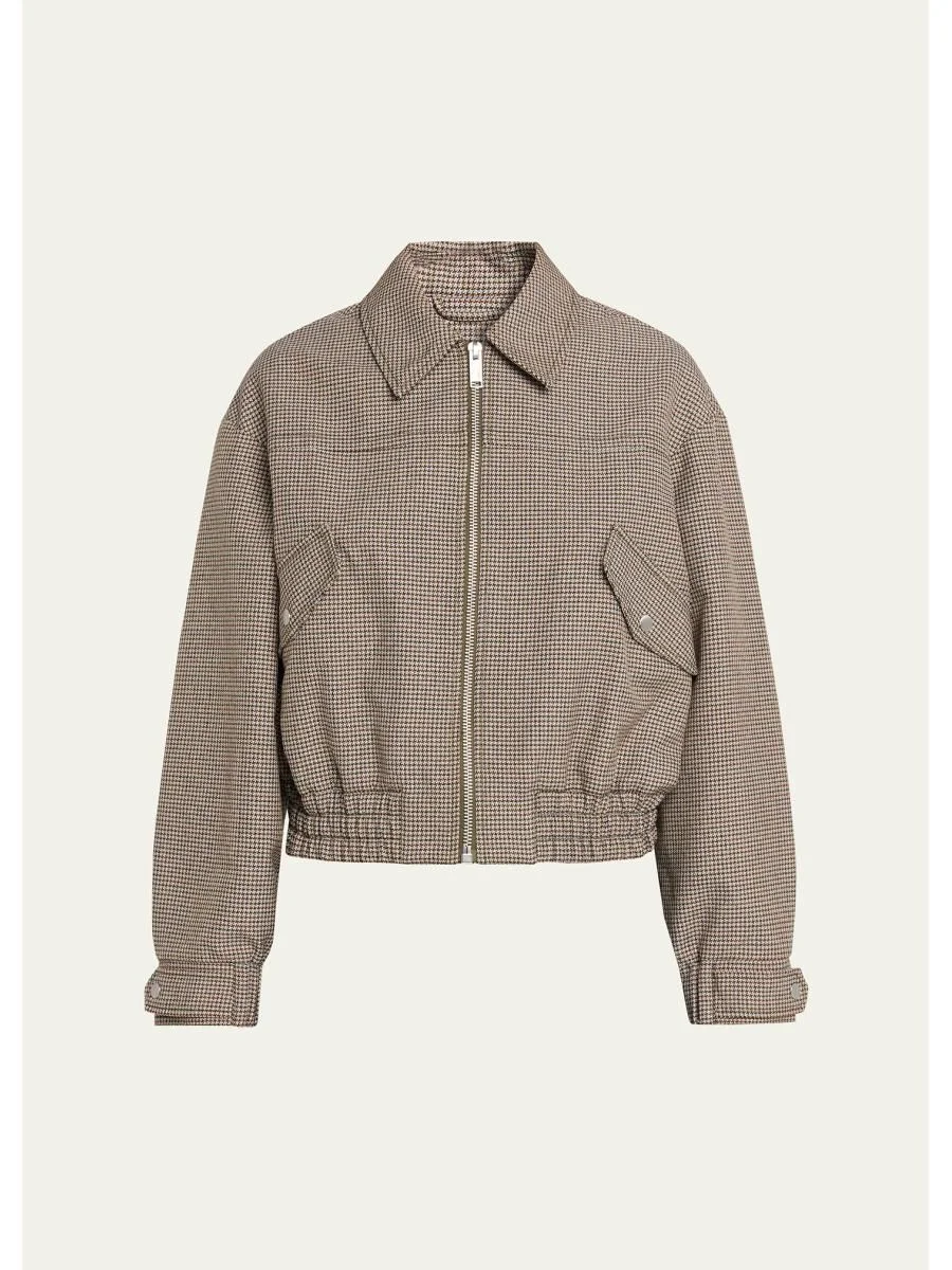 Tweed Blouson Bomber Jacket - 1