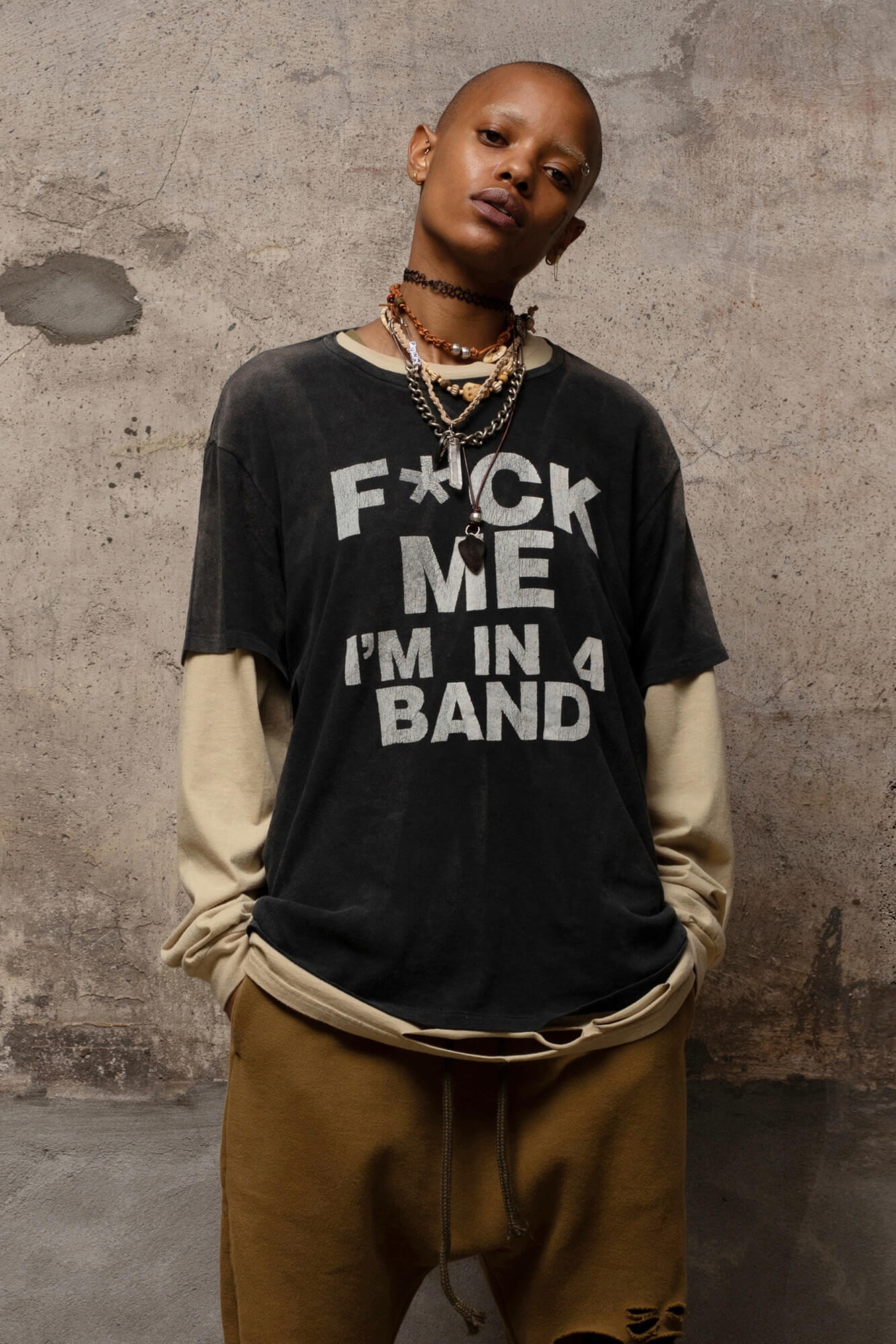 FCK ME BAND T (CLEAN) - WASHED BLACK - 1