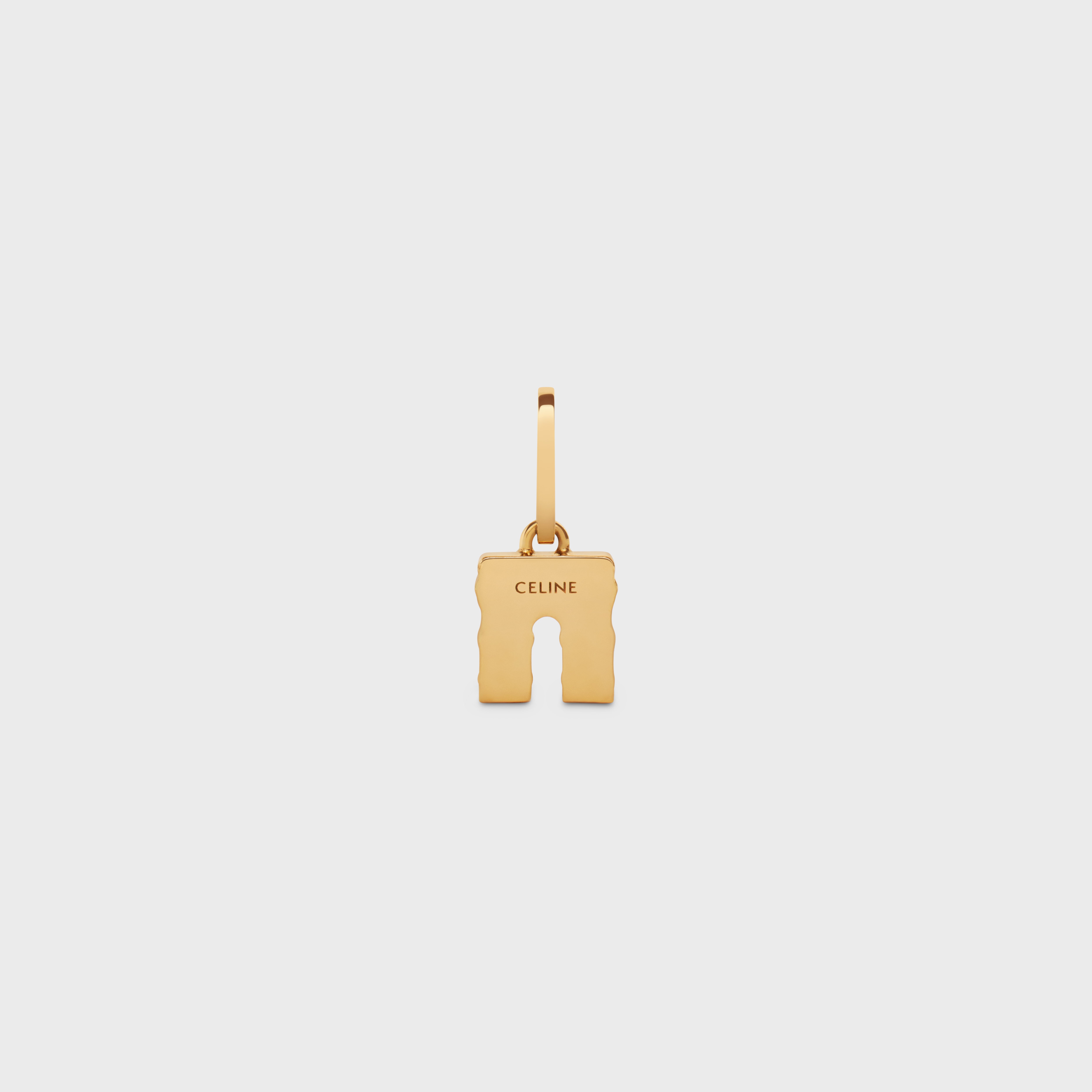 Celine Separables Arc de Triomphe Pendant in Brass with Gold Finish and Digital Print - 3