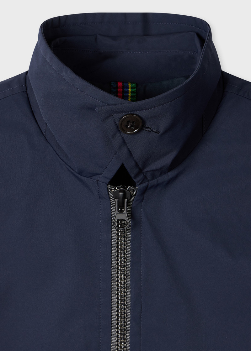 Paul Smith Navy Recycled Polyester Zip Blouson Jacket outlook