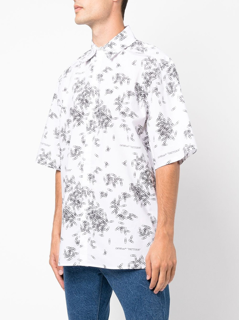 paperclip-print cotton shirt 3