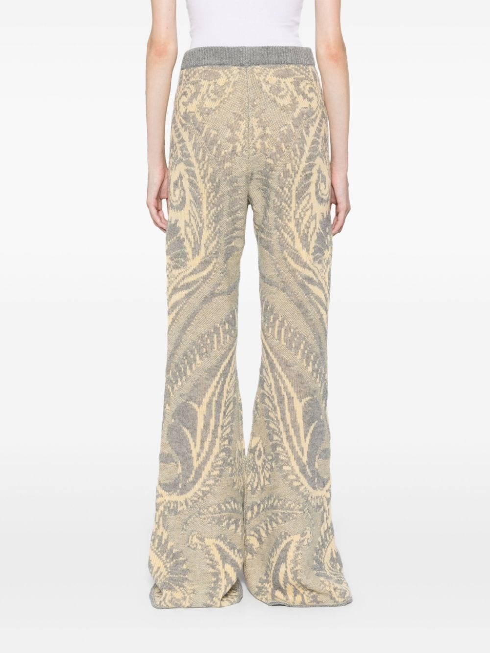 patterned-intarsia trousers - 4