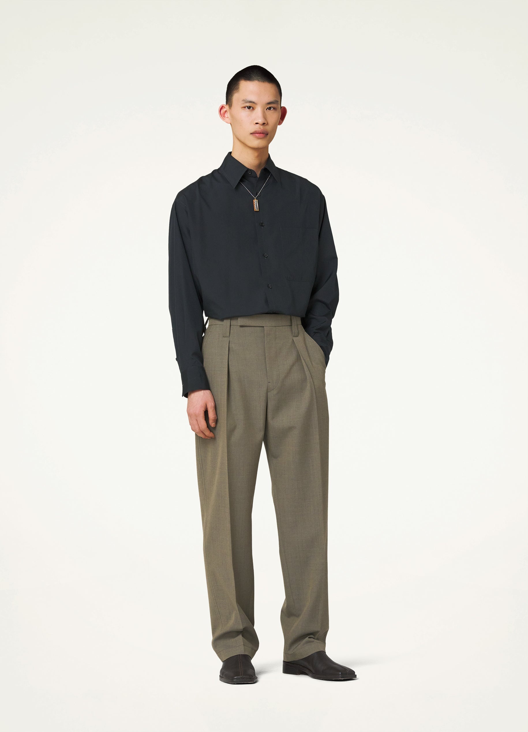 ONE PLEAT PANTS - 3