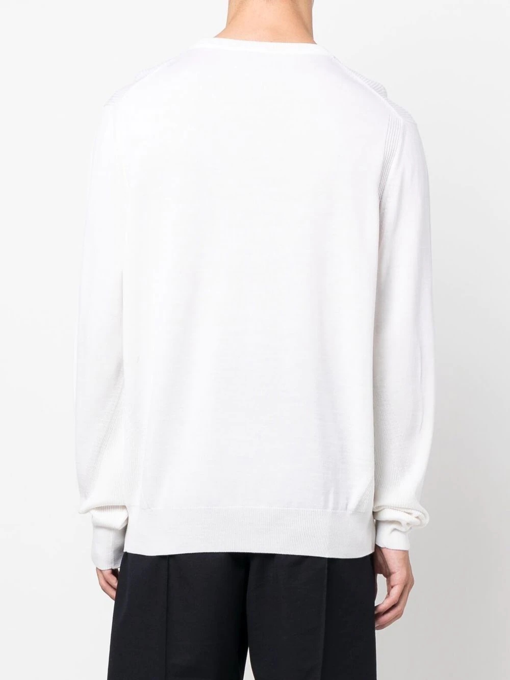 logo-patch long-sleeved sweater - 4