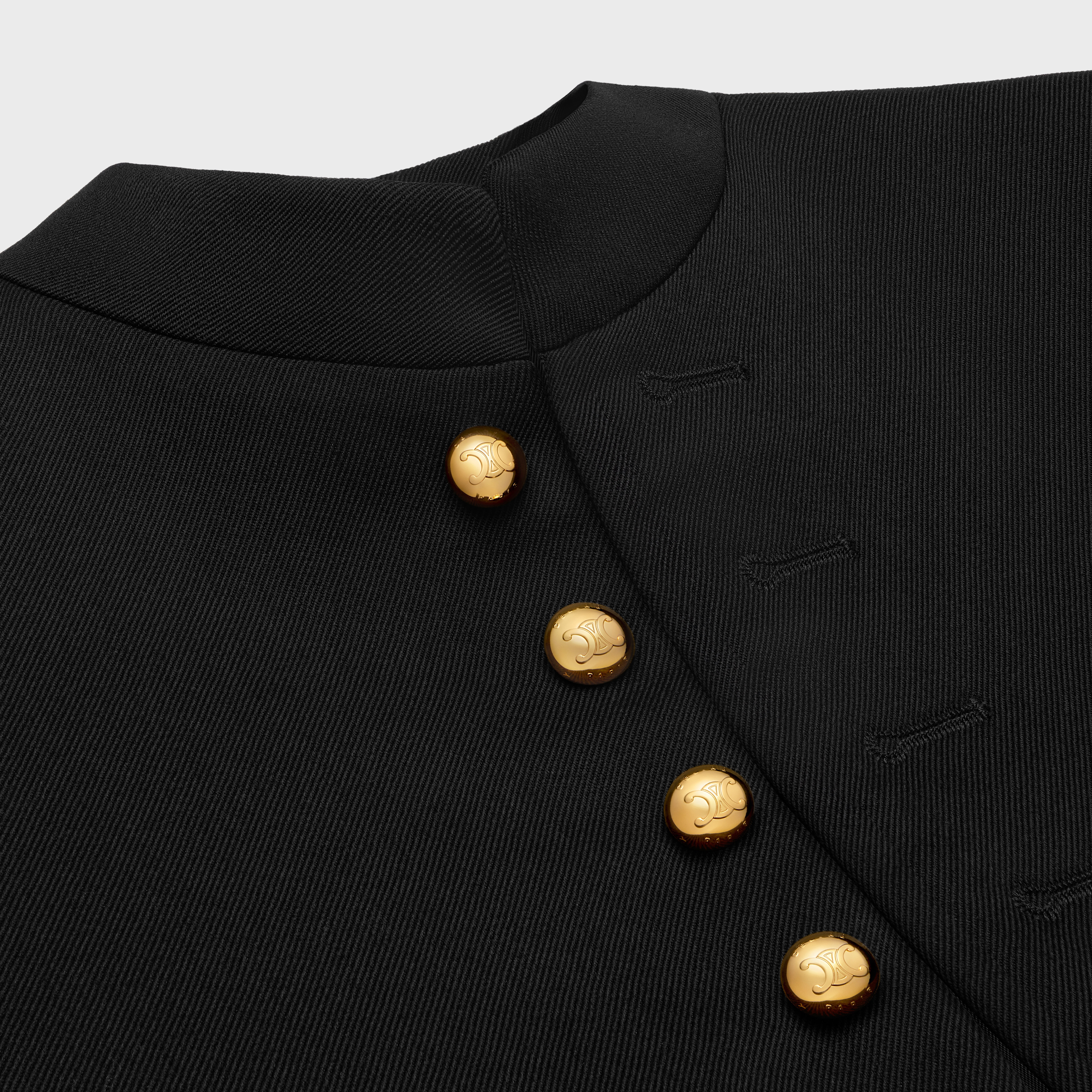 military jacket in diagonal wool - 3