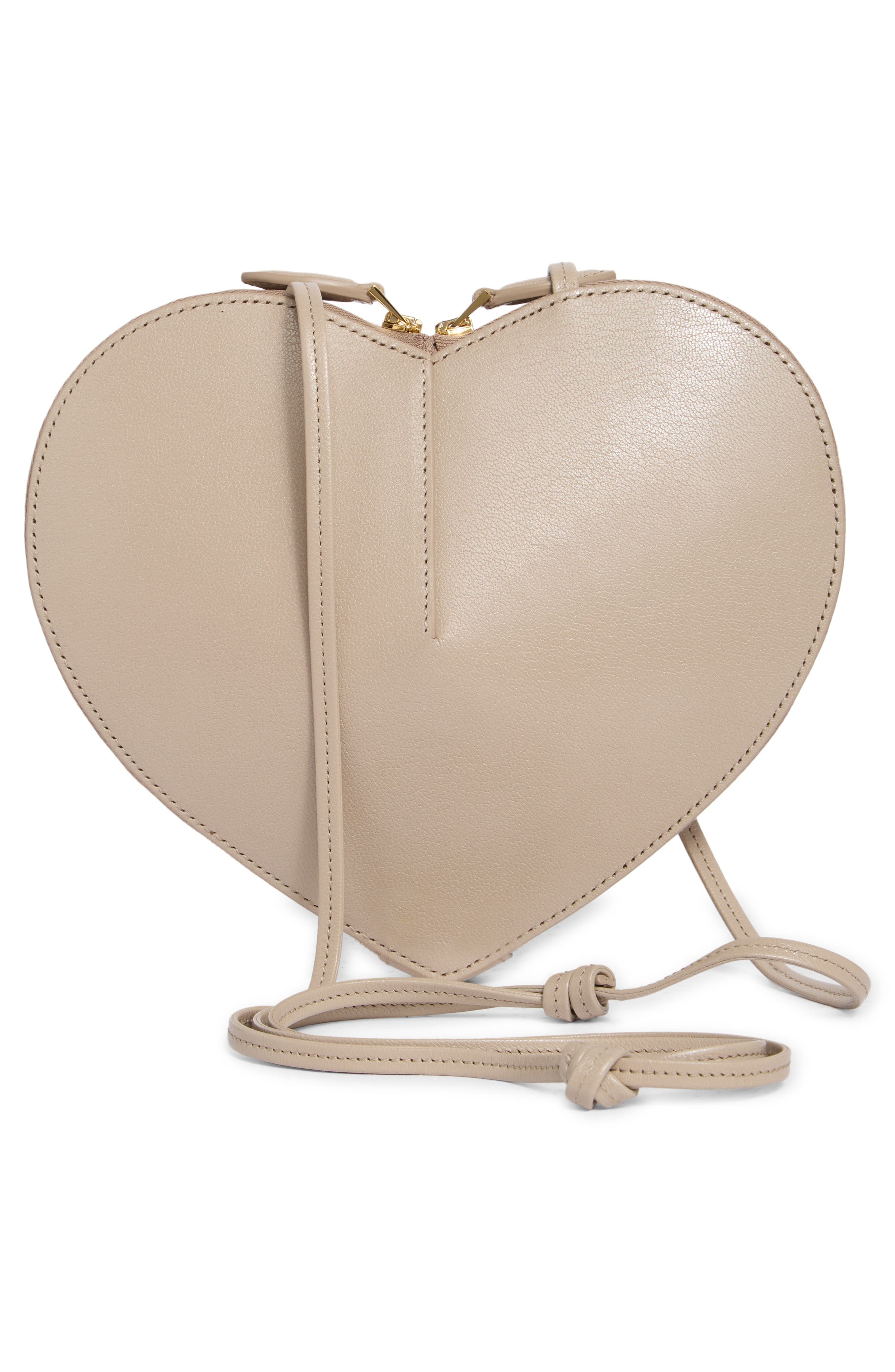 Alaïa Le Coeur Suede Crossbody Bag in Grege at Nordstrom - 3