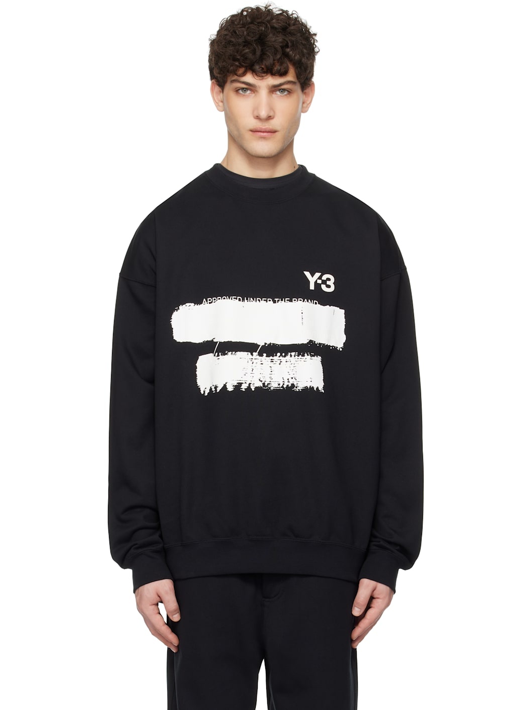 Black Graphic Crew Sweatshirt - 1