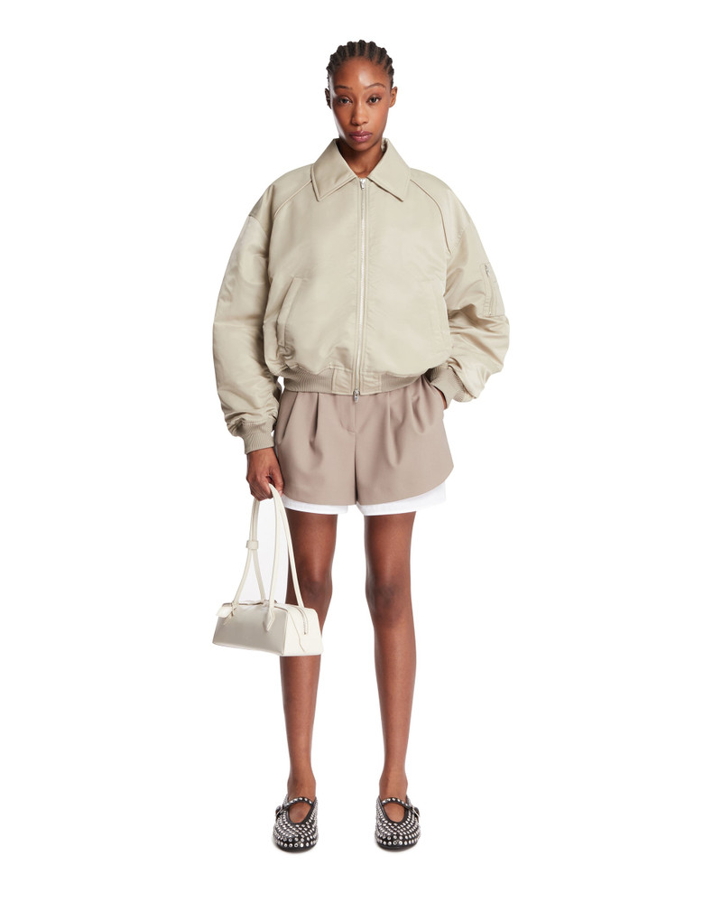 JUUN.J Beige Nylon Bomber Jacket outlook