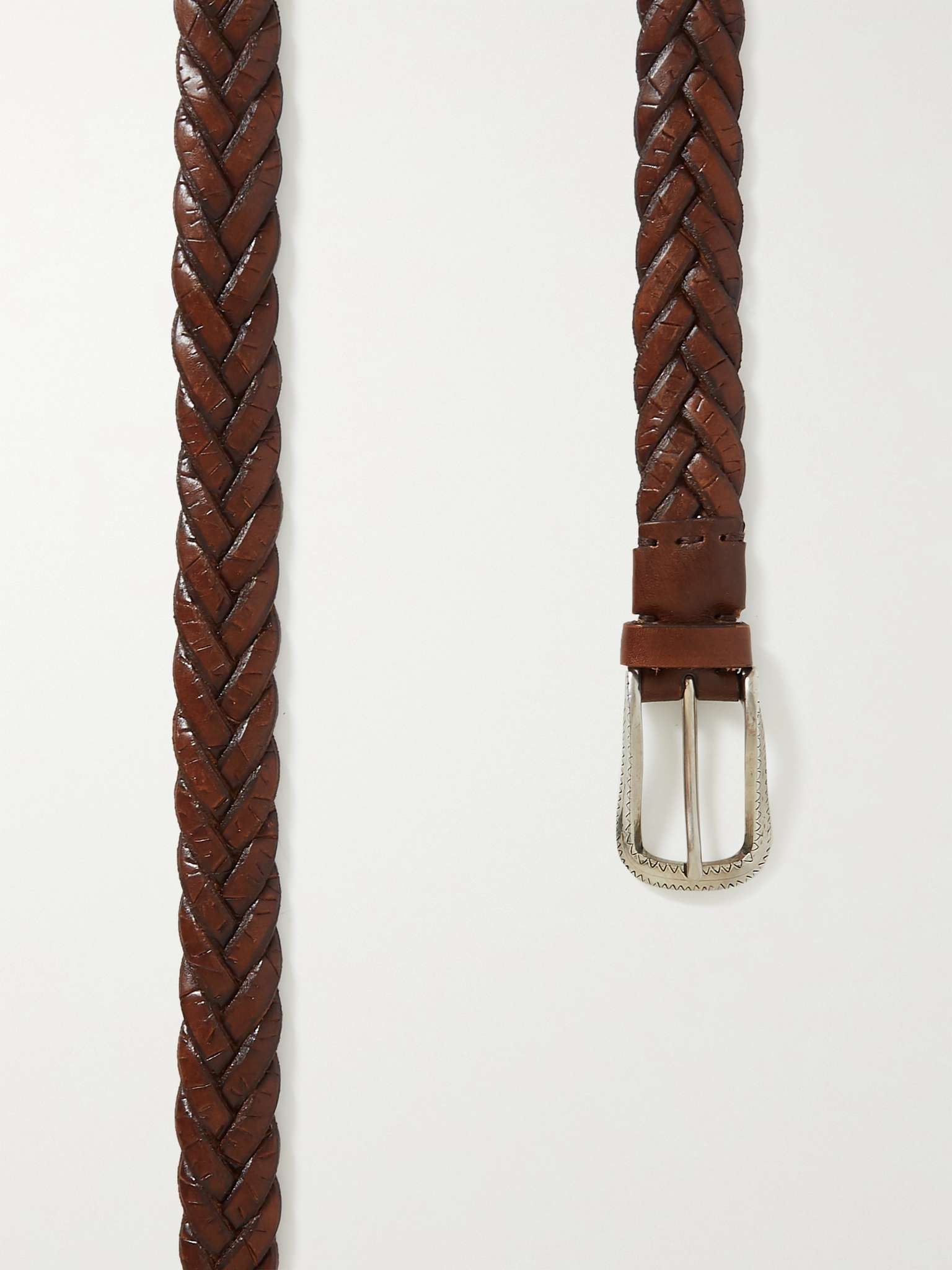 3cm Woven Leather Belt - 3