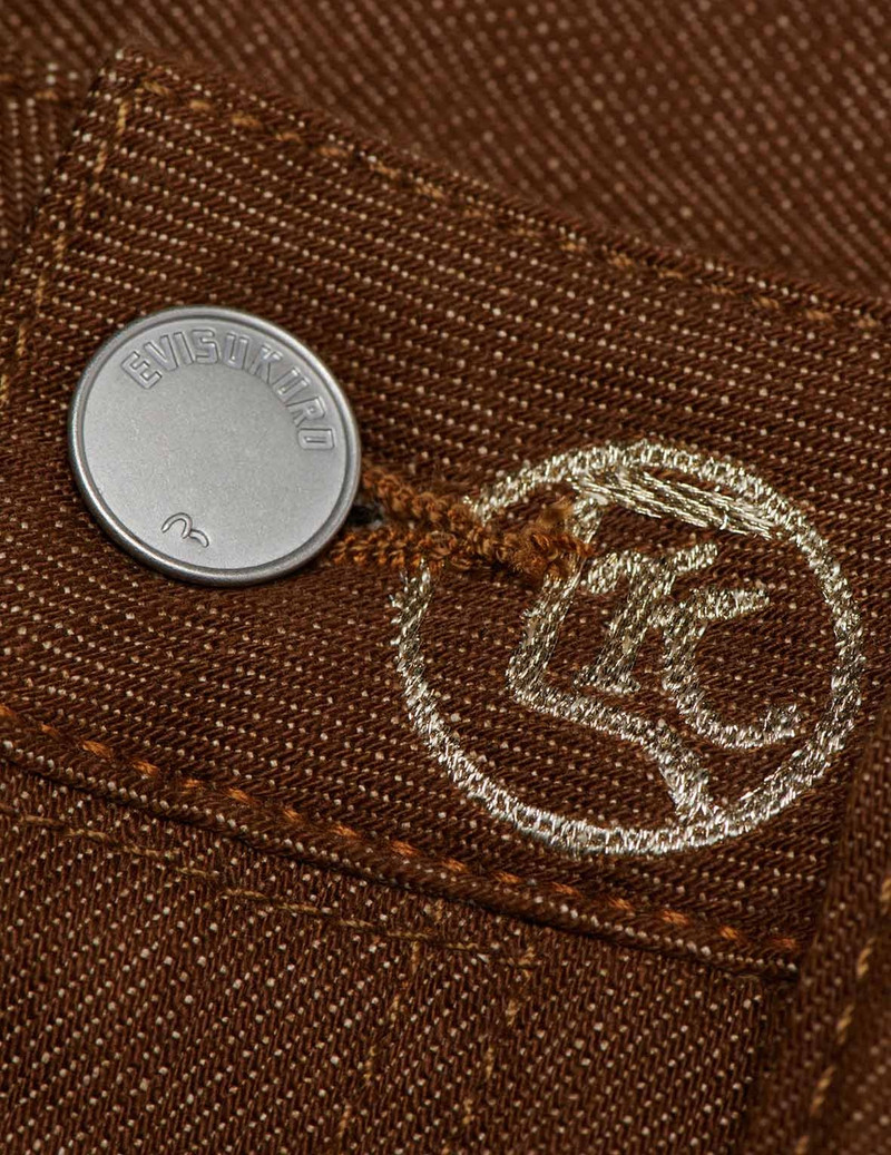 Kanji Embroidered Straight Fit Baggy Worker Jeans 11