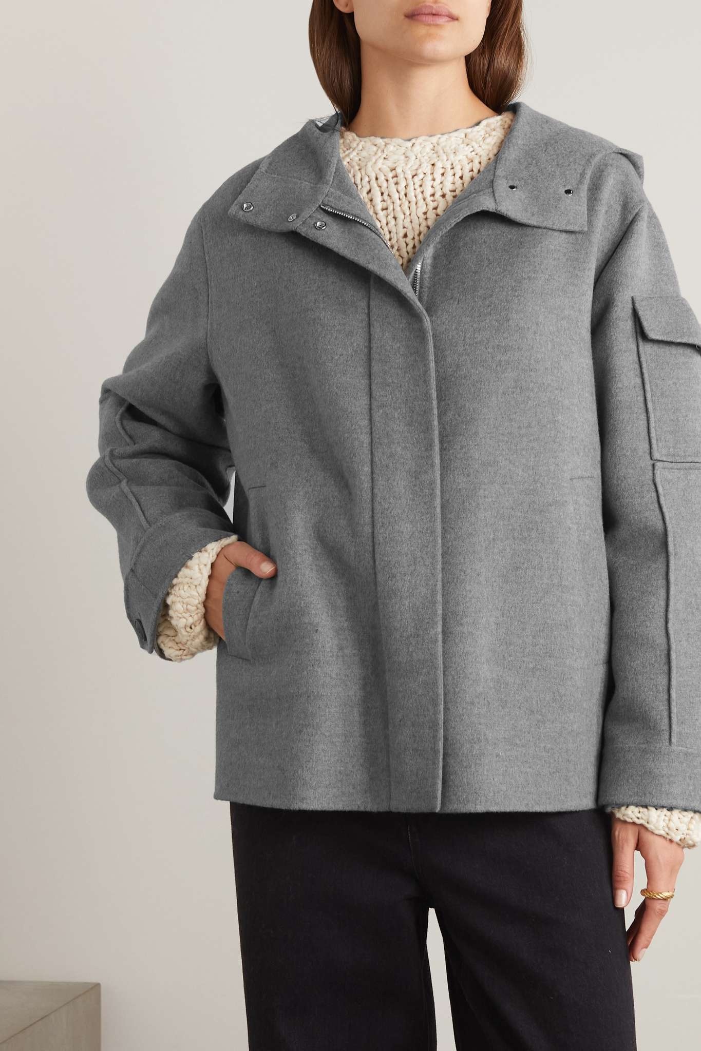 Cashmere hooded jacket - 3