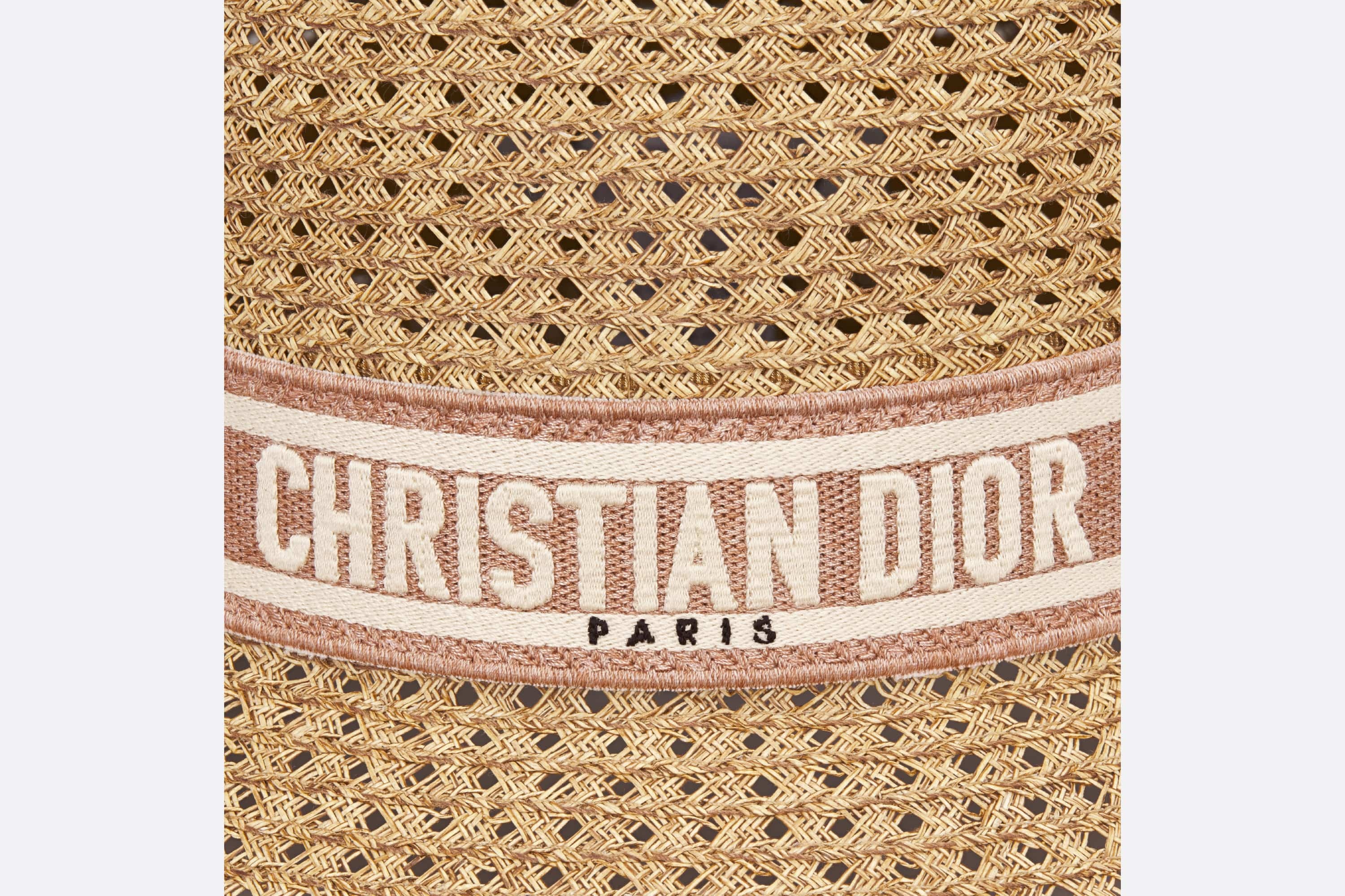 【大人気♪】D-Bobby Small Brim Hat 34DBP923G153_C410 D-Bobby Small Brim Hat Straw with Rose des Vents and White