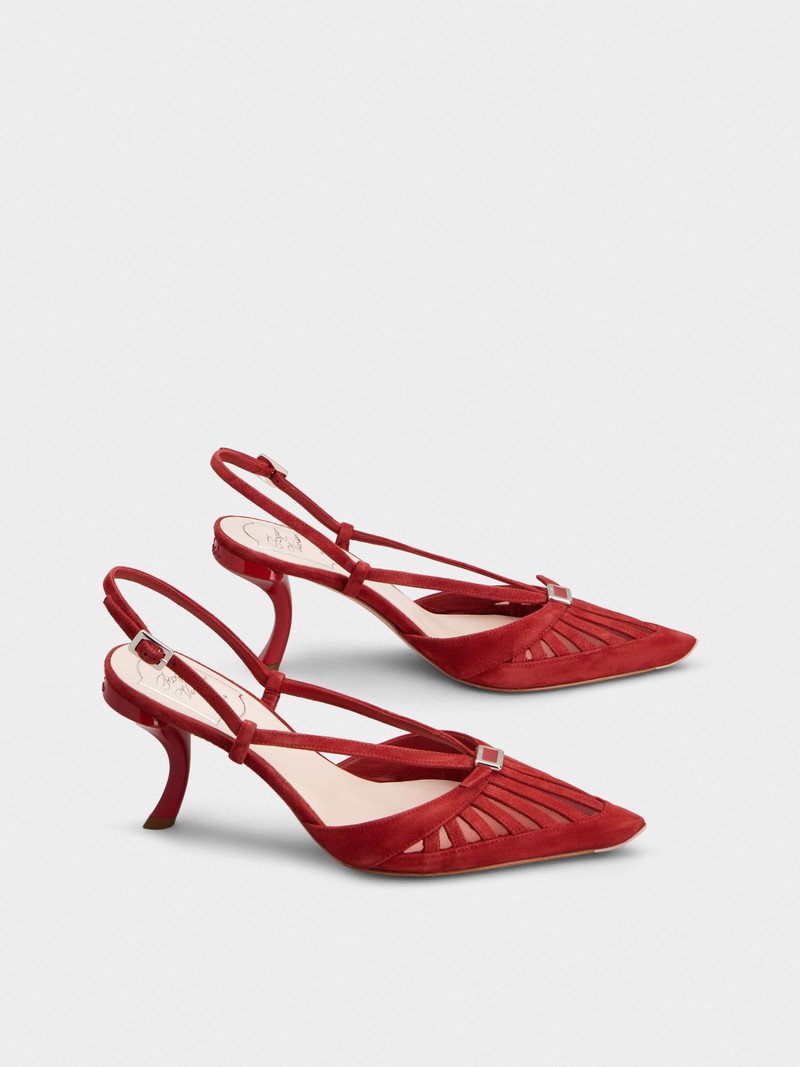 Virgule D'Orsay Pumps in suede 5