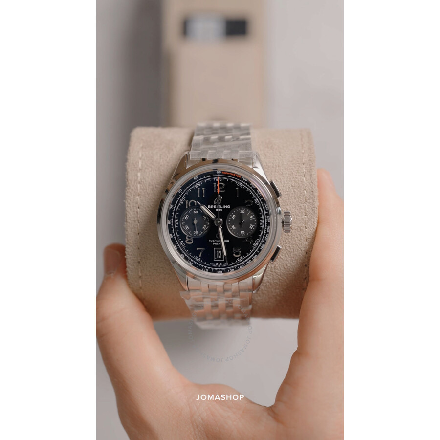 Breitling Premier B01 Chronograph 42 Automatic Black Dial Men's Watch AB0145221B1A1 - 4