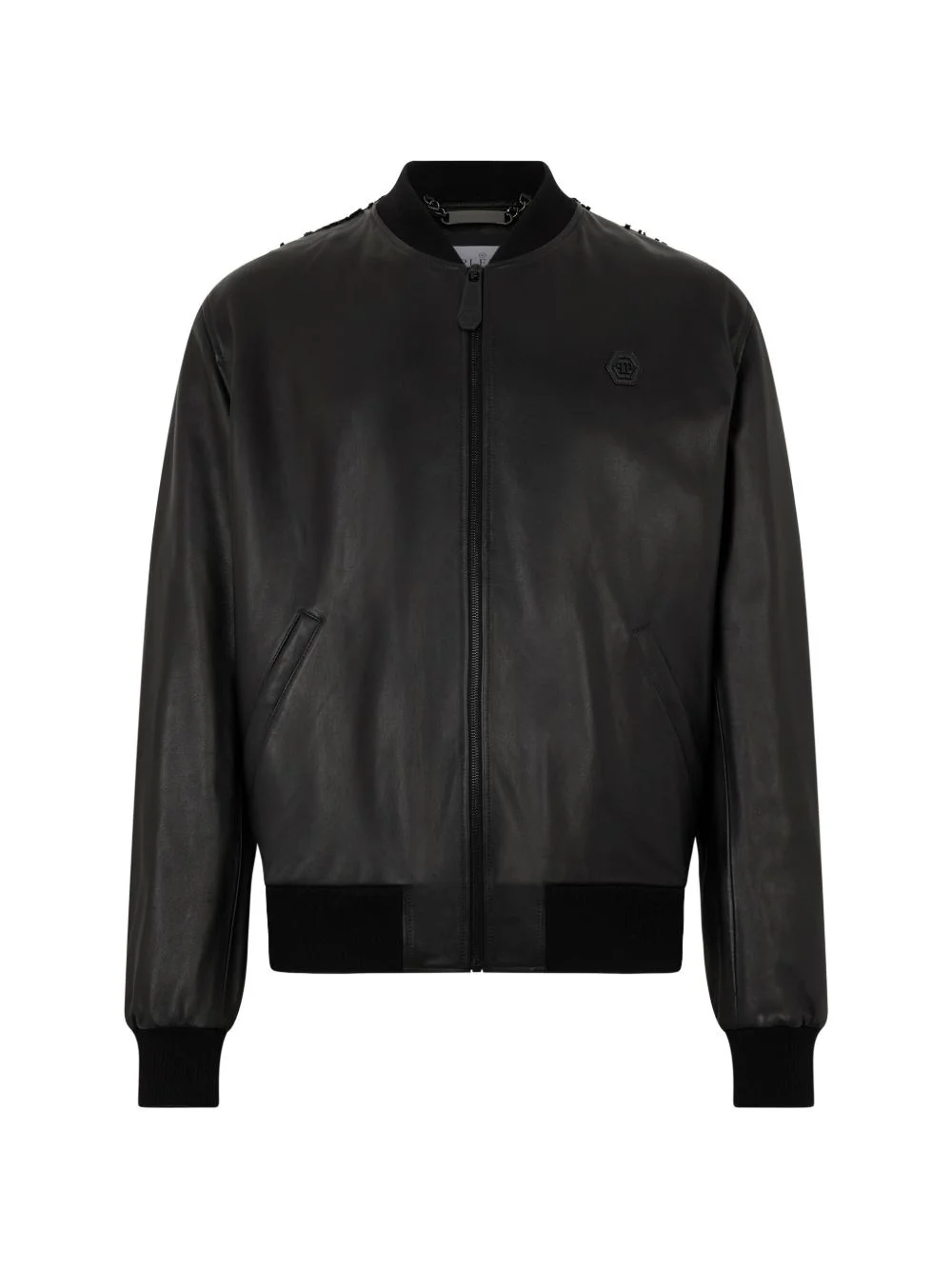 leather bomber jacket - 1