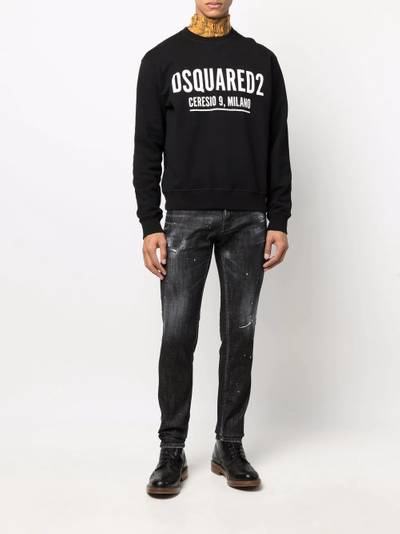 DSQUARED2 distressed straight-leg jeans outlook