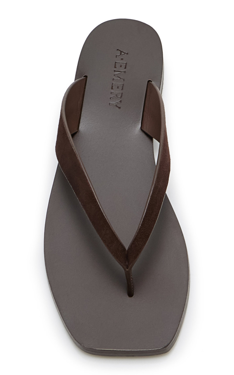 A.EMERY Kinto Suede Sandals brown outlook