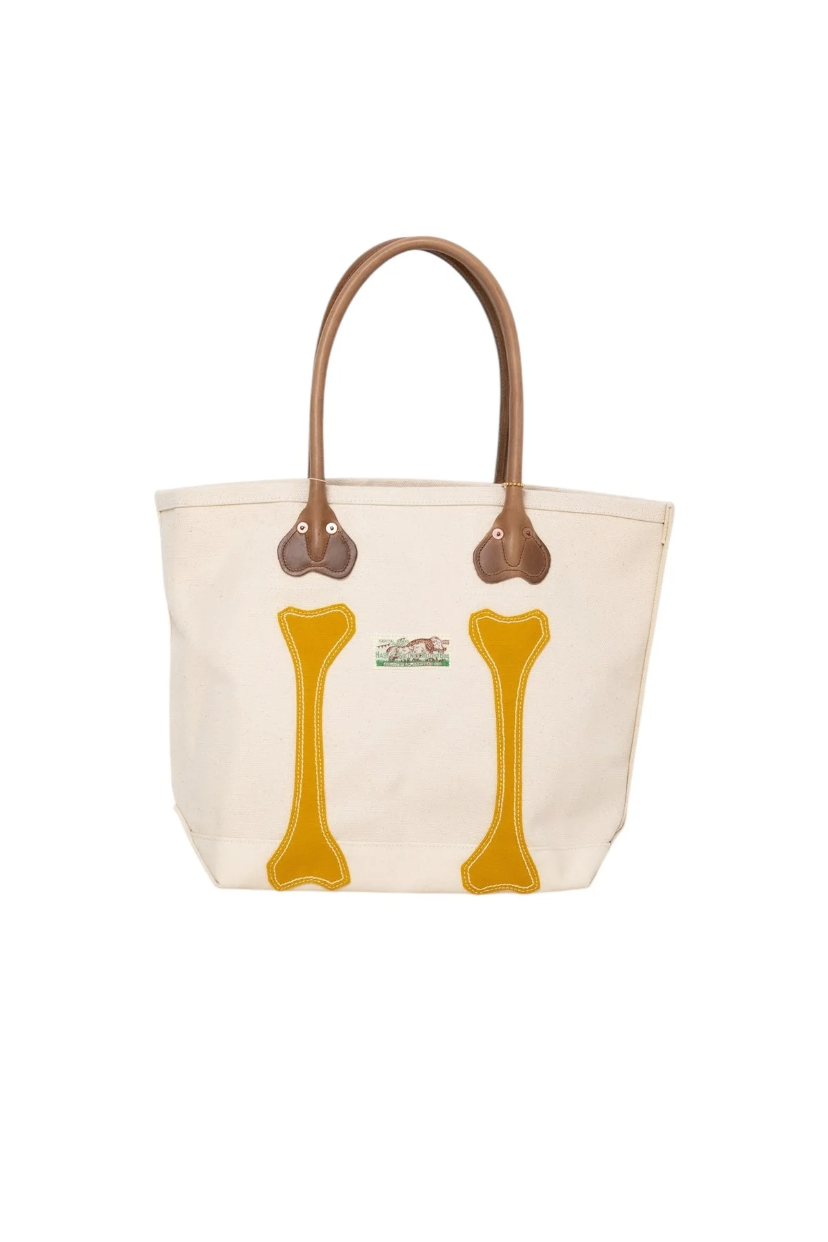 #4 Canvas KOTSU KOTSU TOTE BAG S - Ecru x Mustard - 1