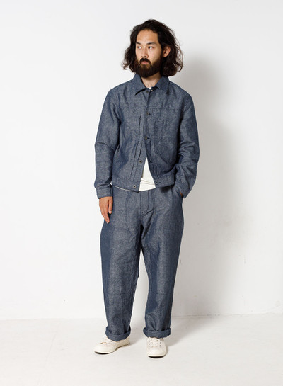 Nigel Cabourn Carpenter Pant Cotton Linen in Navy outlook
