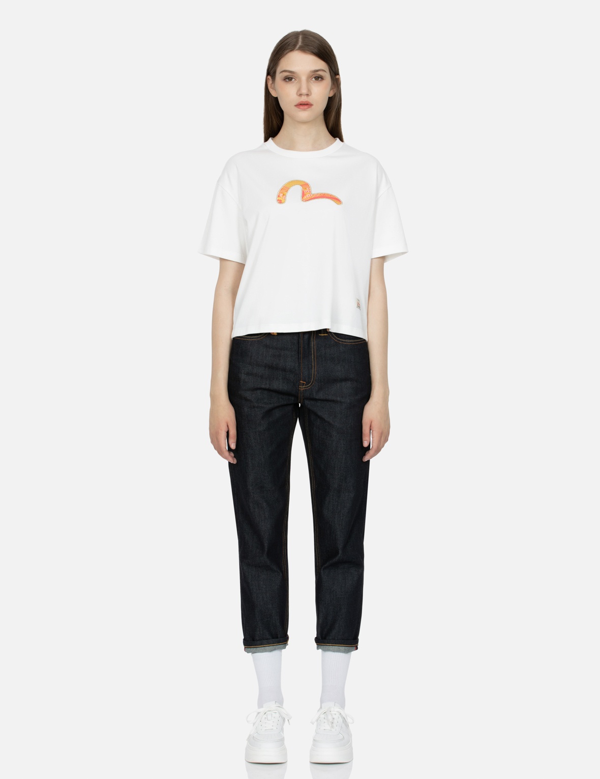 BROCADE SEAGULL APPLIQUÉ DROP-SHOULDER T-SHIRT - 5