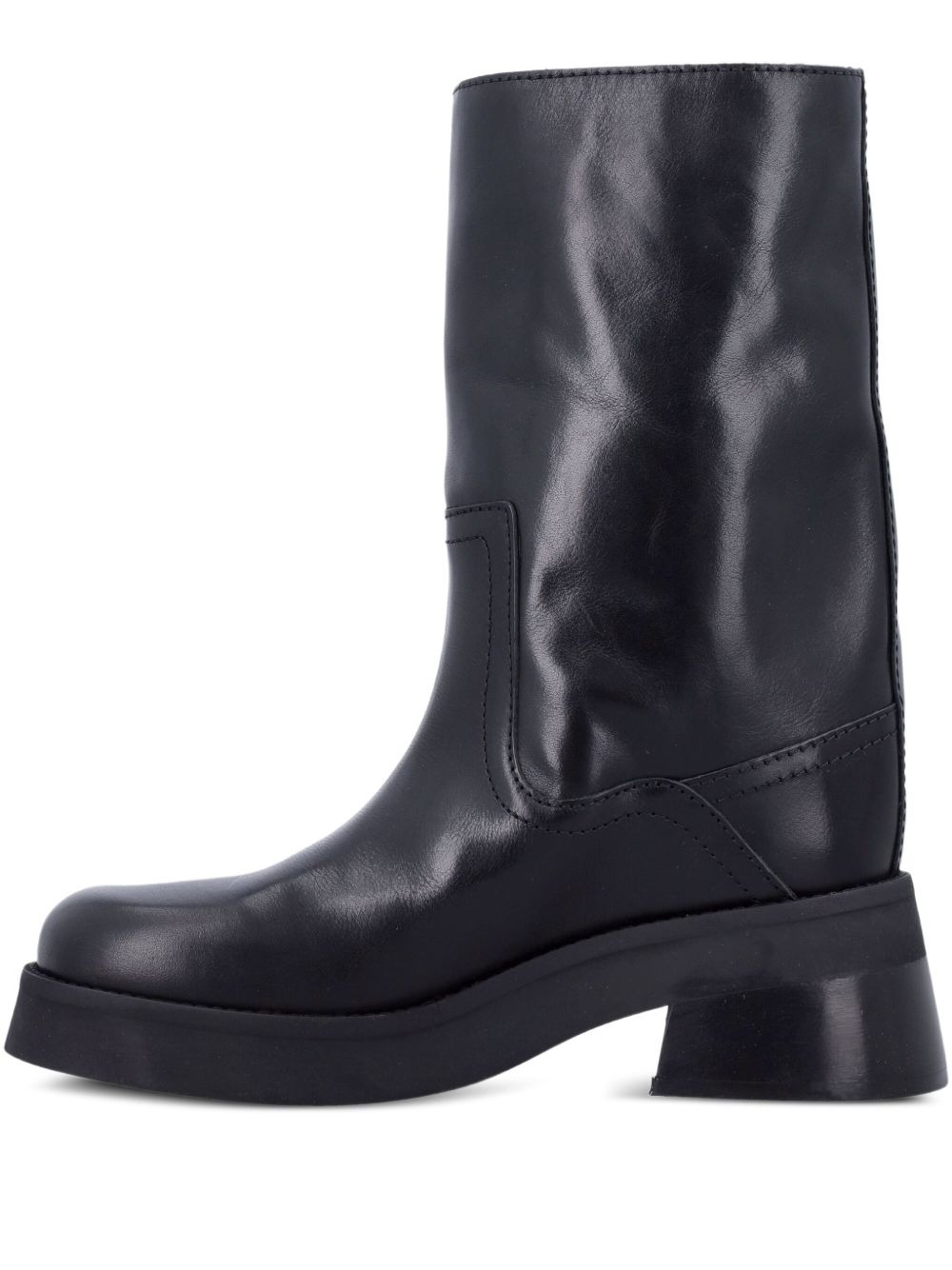 Gunda zip-detail leather ankle boots - 4