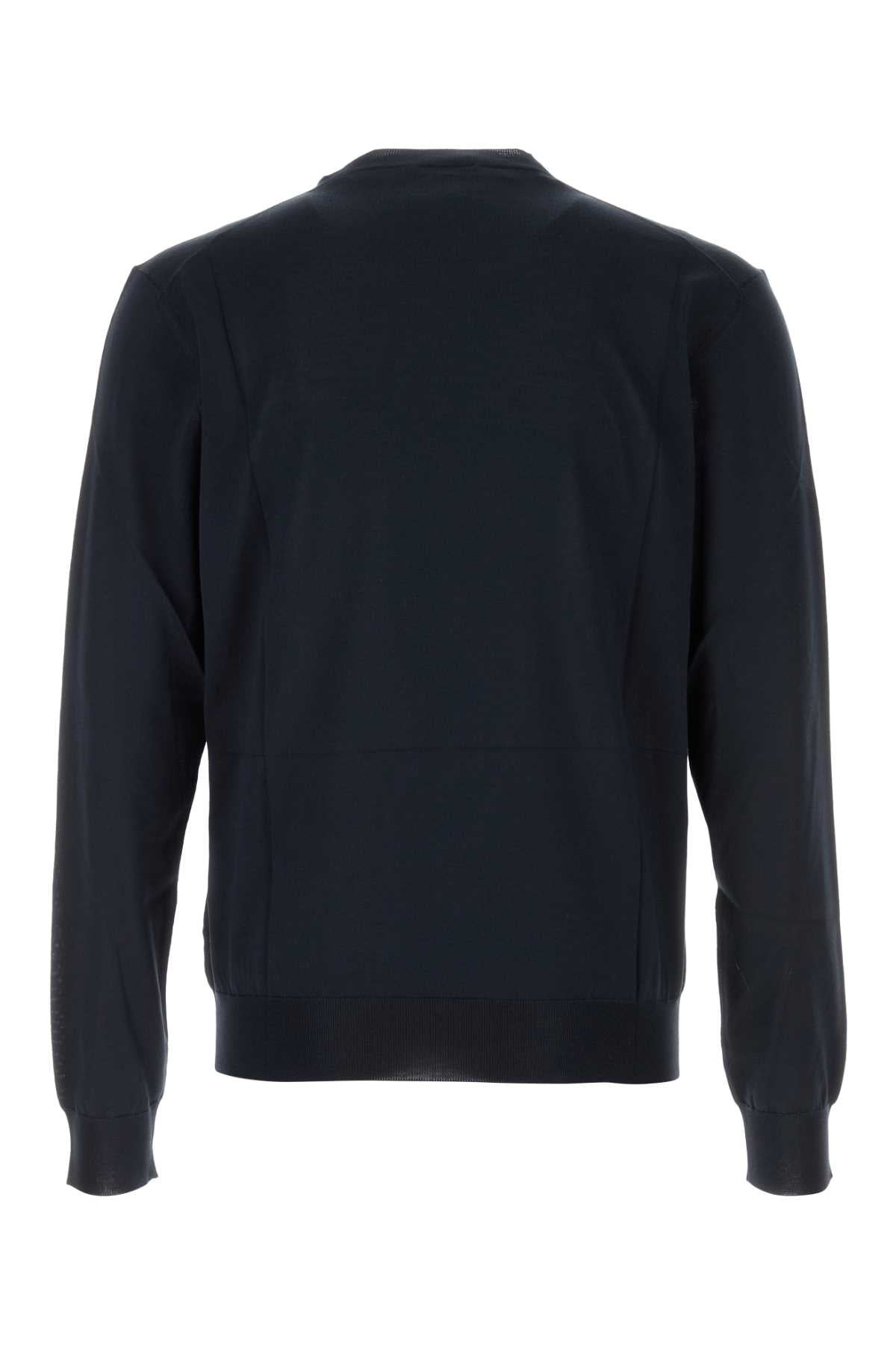 Prada Men Blue Silk Sweater - 2