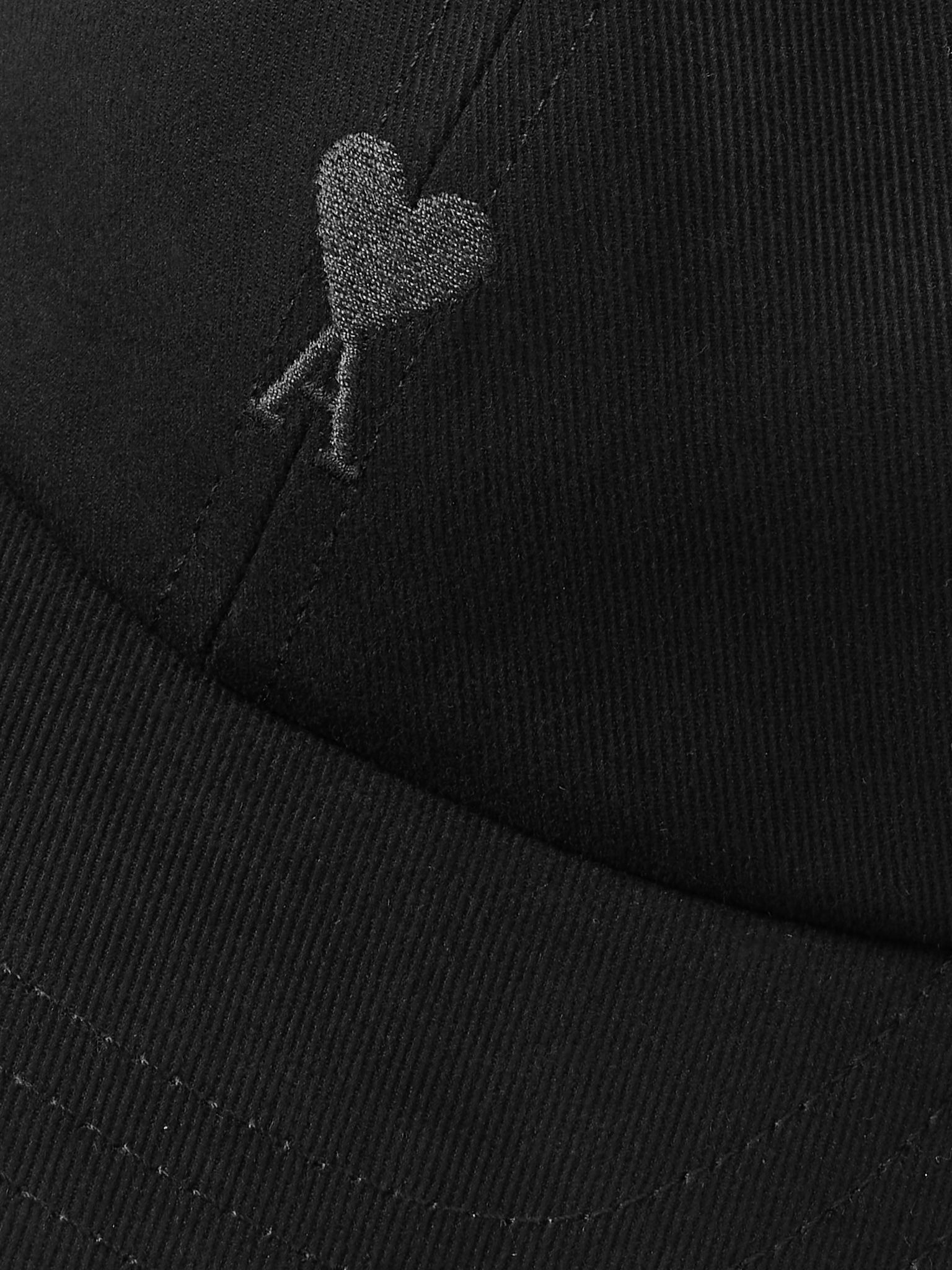Logo-Embroidered Cotton-Twill Baseball Cap Black - 4