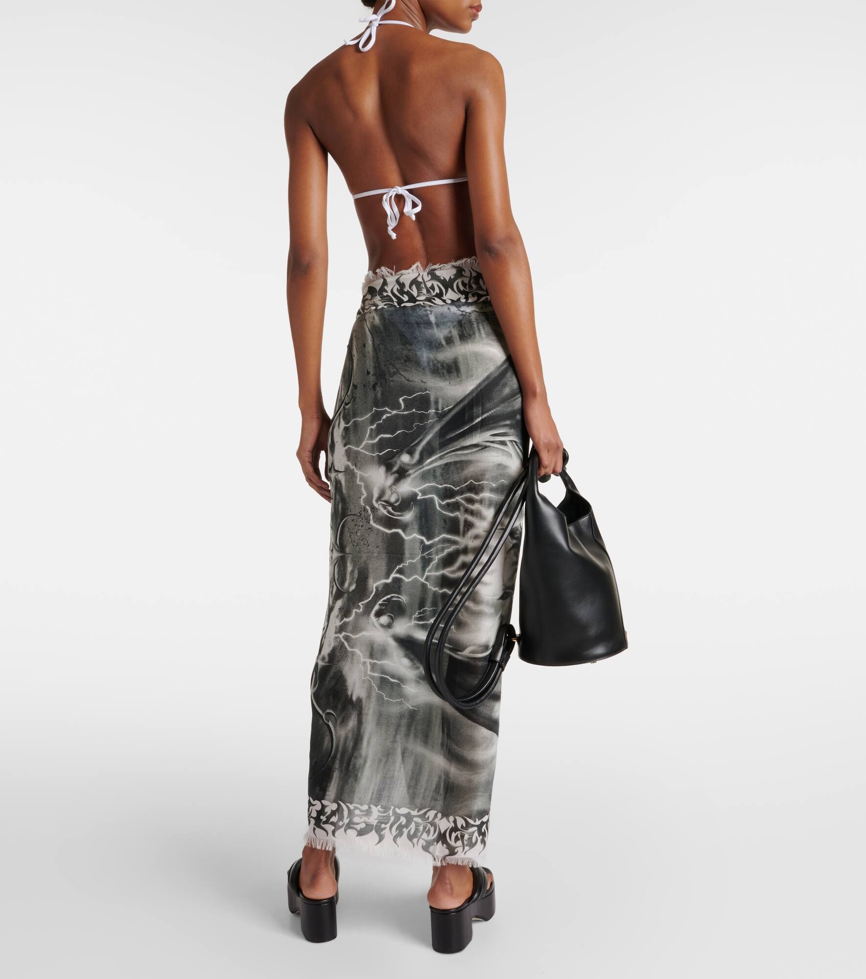 Printed beach cover-up - 3