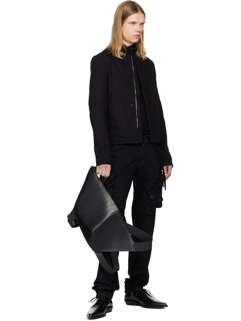 Julius Black Prism Biker Denim Jacket outlook