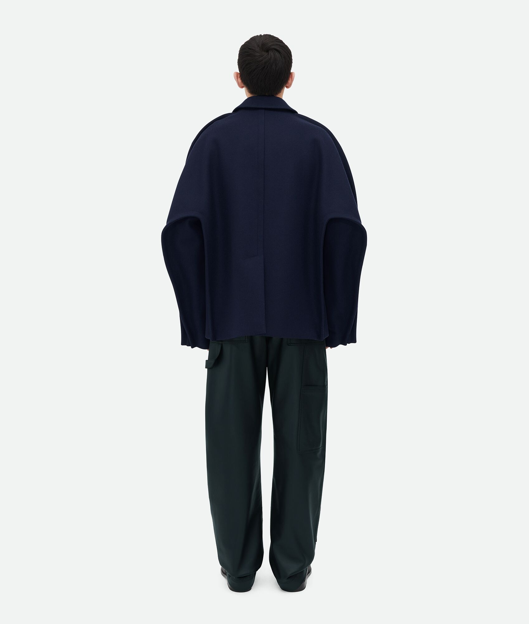 Melange Wool Felt Coat - 3