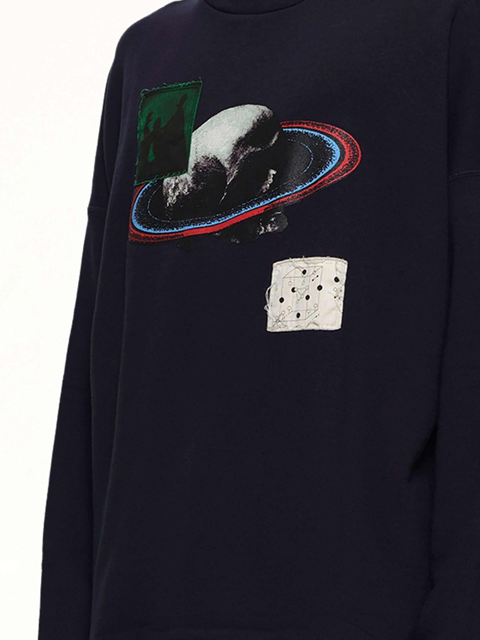 Graphic Patches Sweatshirt in Navy - 6