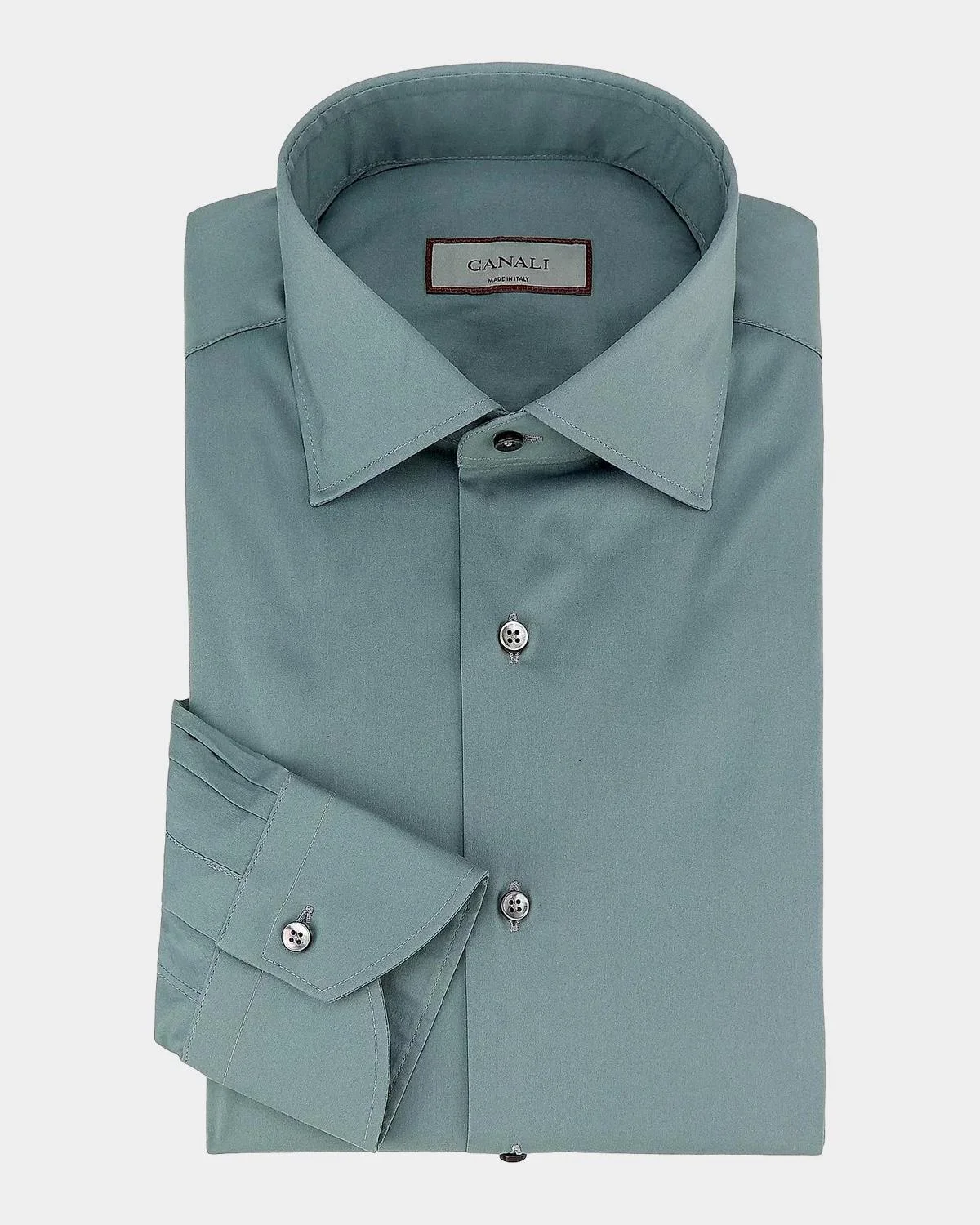 Men's Solid Cotton Dress Shirt - 1