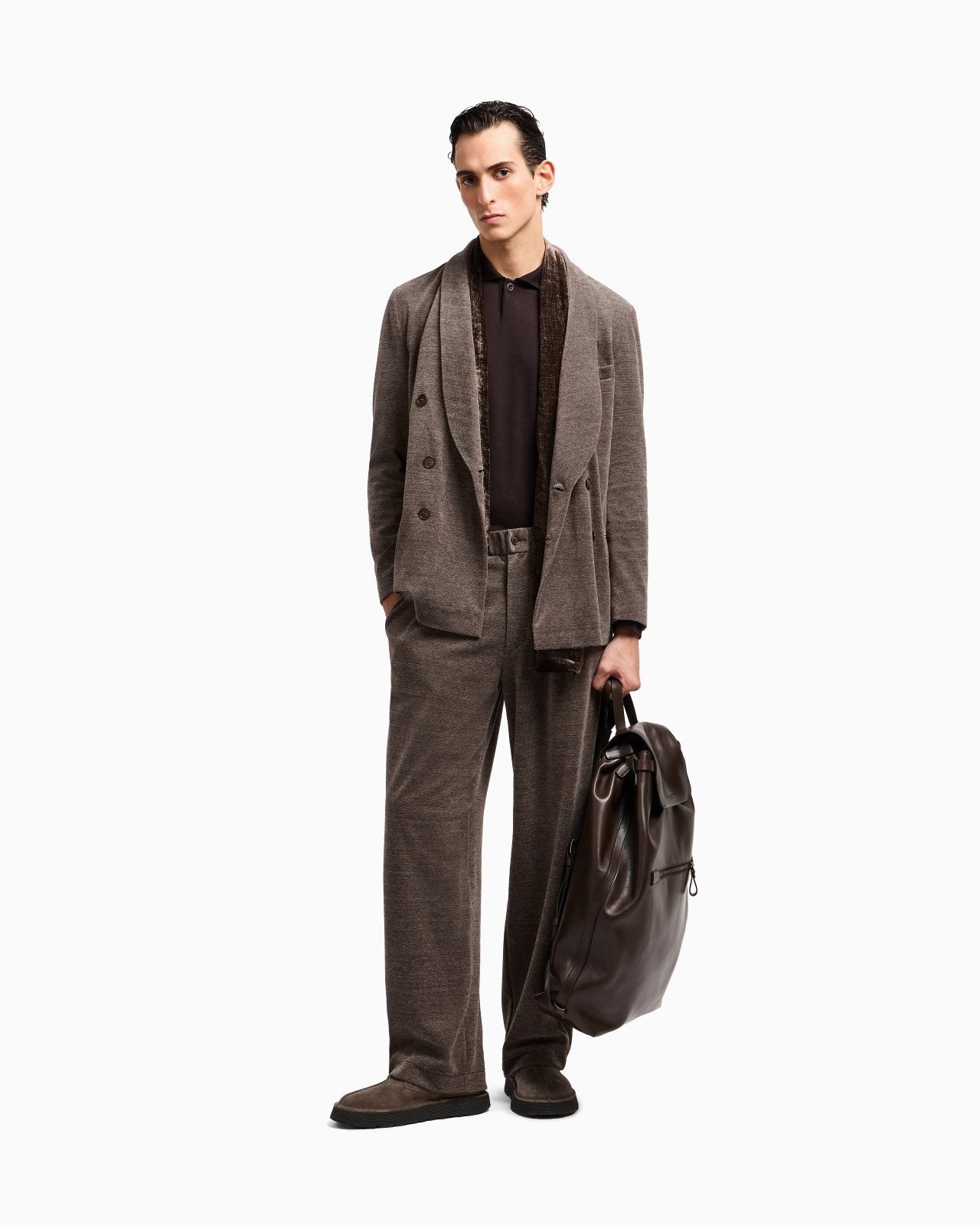 ASV SINGLE-PLEAT TROUSERS IN MILLERAIES COTTON JERSEY - 2