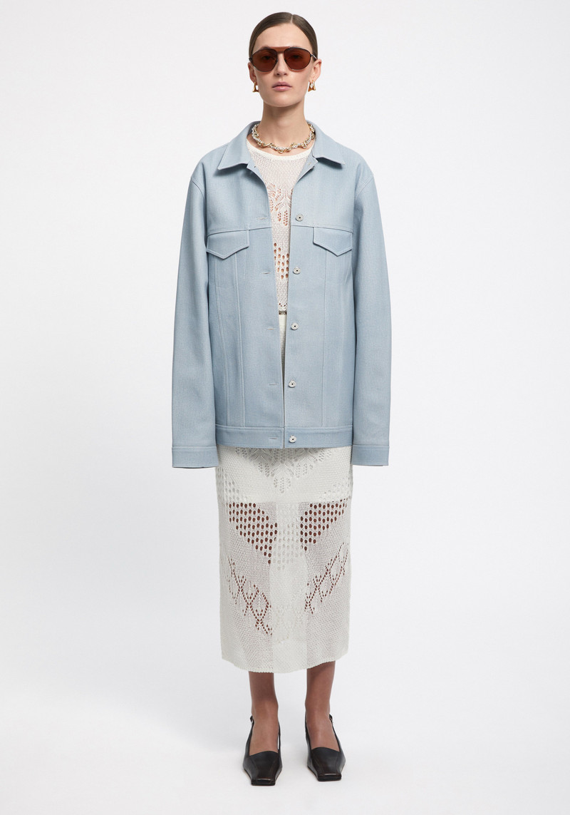 LIONEL
Denim effect leather overshirt 3