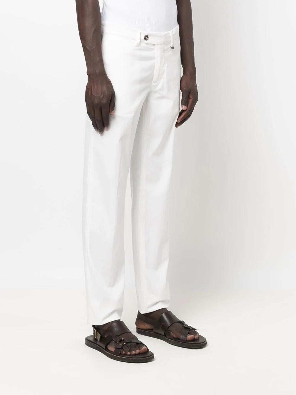 mid-rise straight-leg trousers - 3