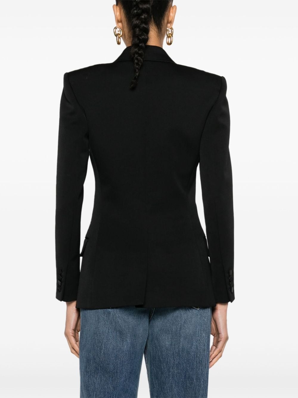 peak-lapels double-breasted blazer - 4
