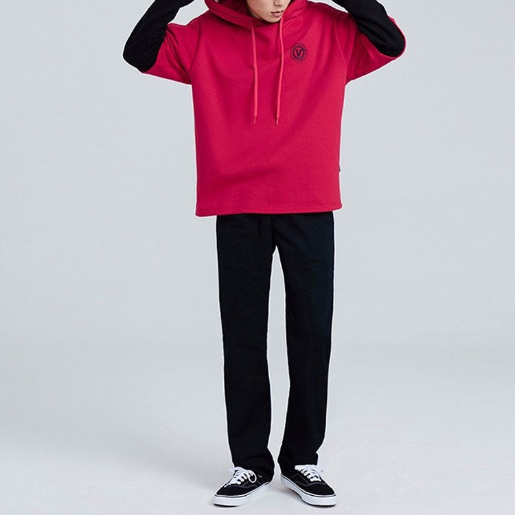 Vans Red Black Colorblock Alphabet Printing Couple Style Red VN0A3QTQ0PZ - 5