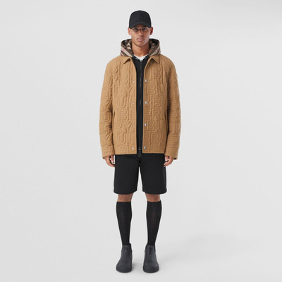 Burberry Logo Quilted Wool Cashmere Jacket outlook