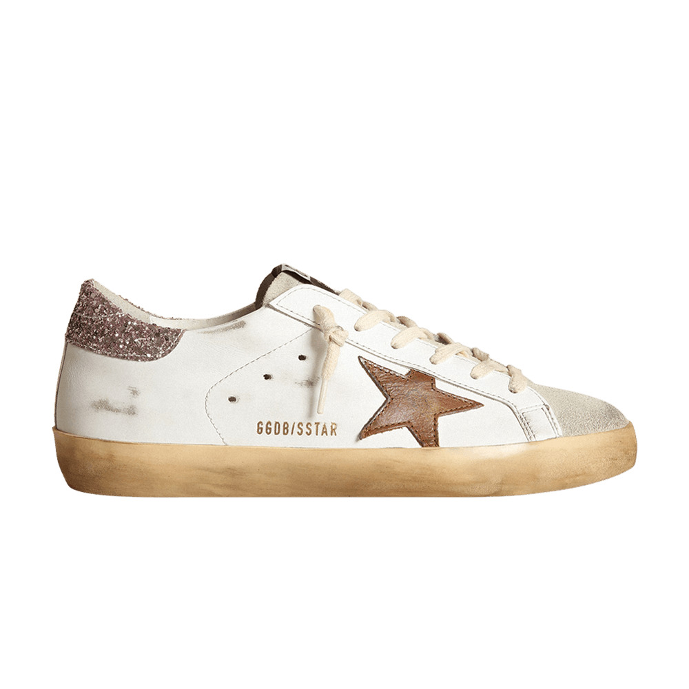 Golden Goose Wmns Superstar 'White Tan Pink Glitter' - 1