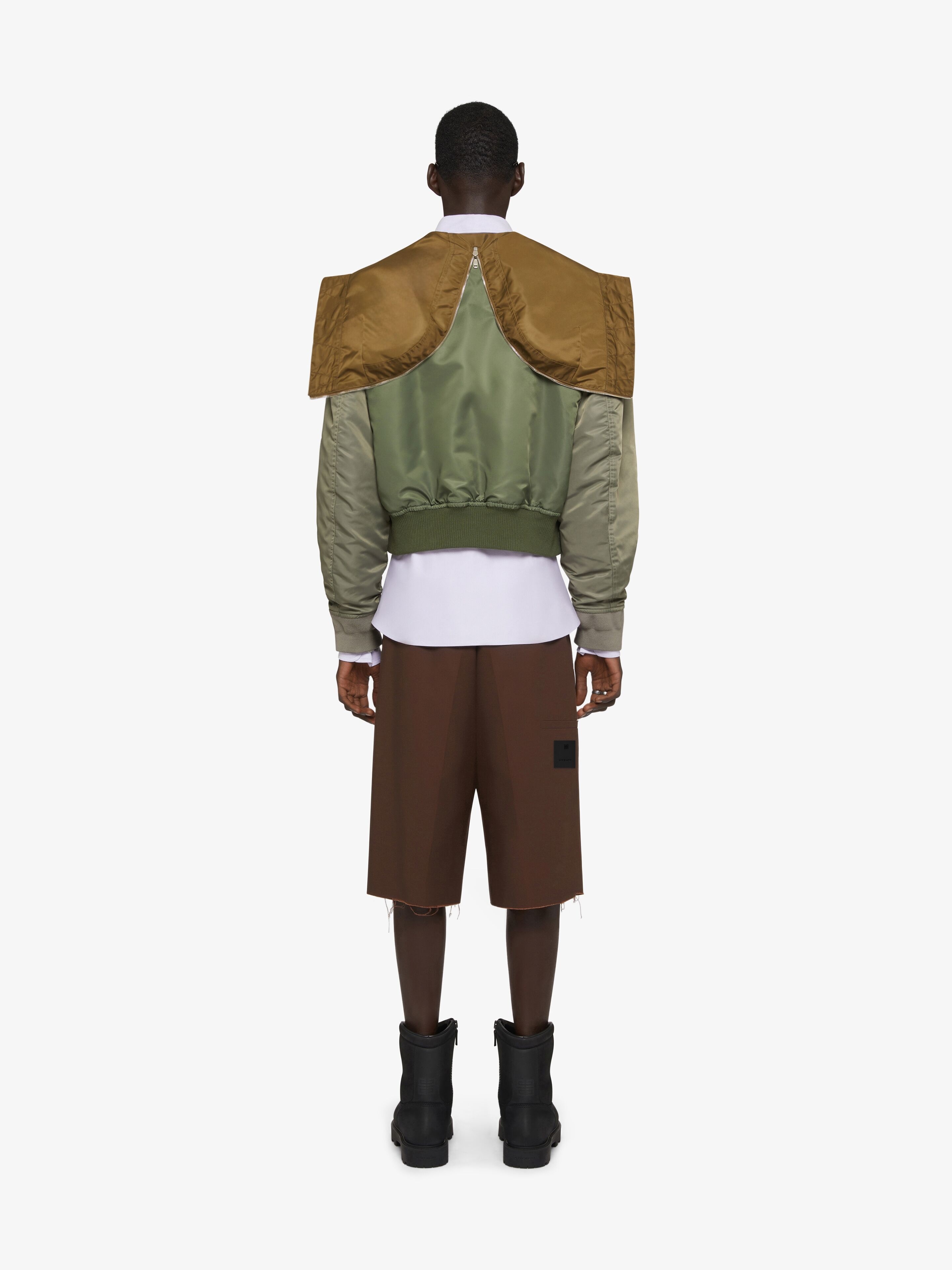 EXTRA WIDE CHINO BERMUDA SHORTS IN CANVAS - 4