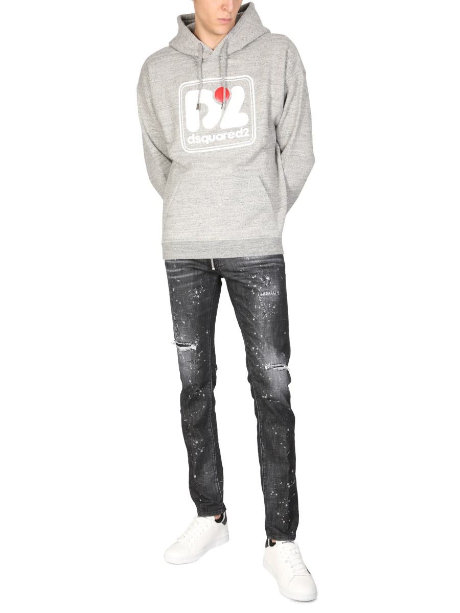 【送料&関税込】Dsquared2 Camo Patch Herca Anorak Sweatshirt DSQUARED2 DSQUARED2 CAMO PATCH HERCA ANORAK SWEATSHIRT