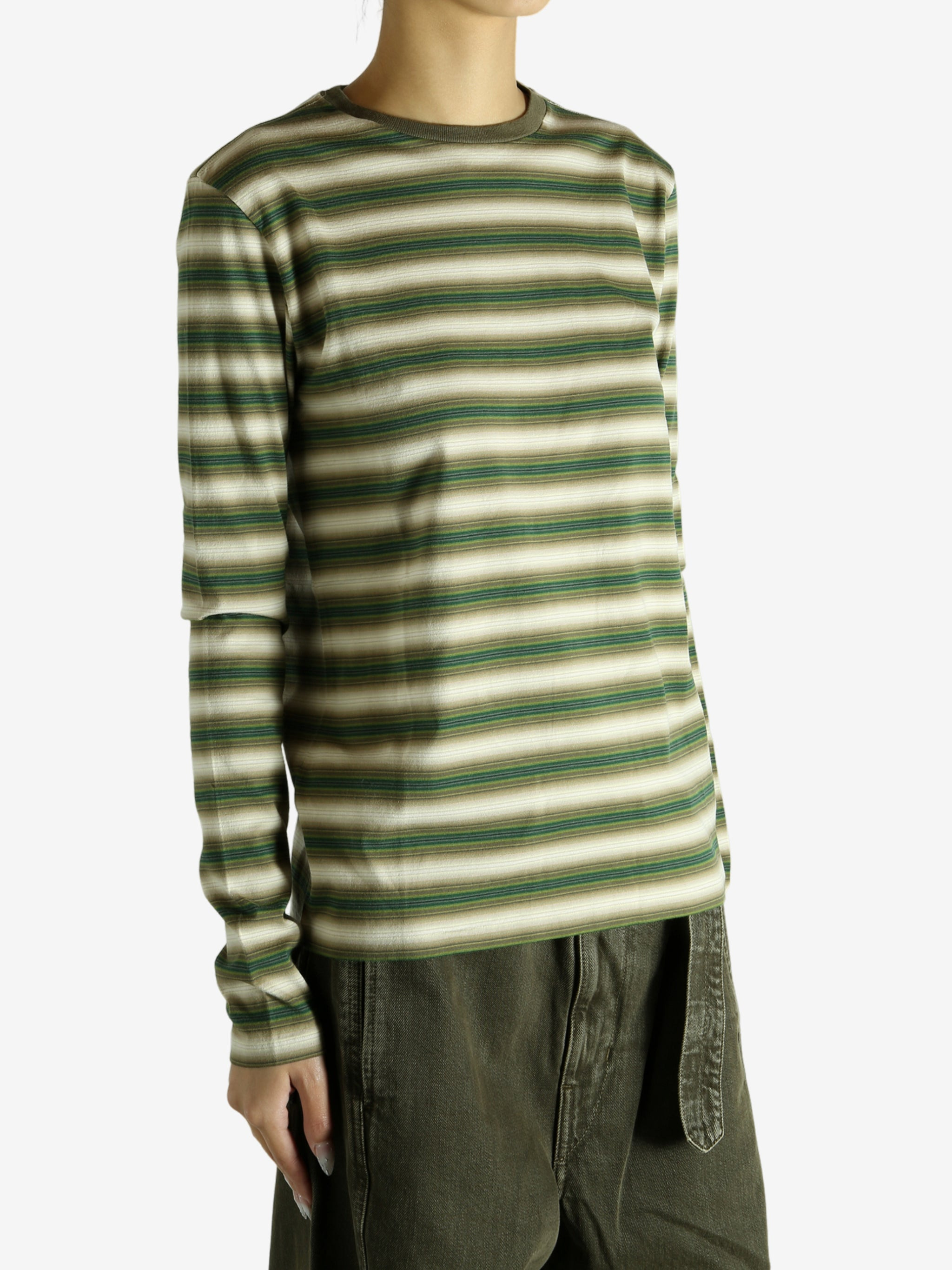 AURALEE - Women Gradient Stripe Jersey Long Sleeve T-shirt - 2